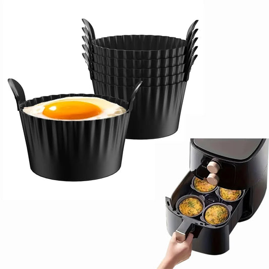 Silicone Air Fryer Egg Poacher Silicone Cupcake Baking Cups Ramekins