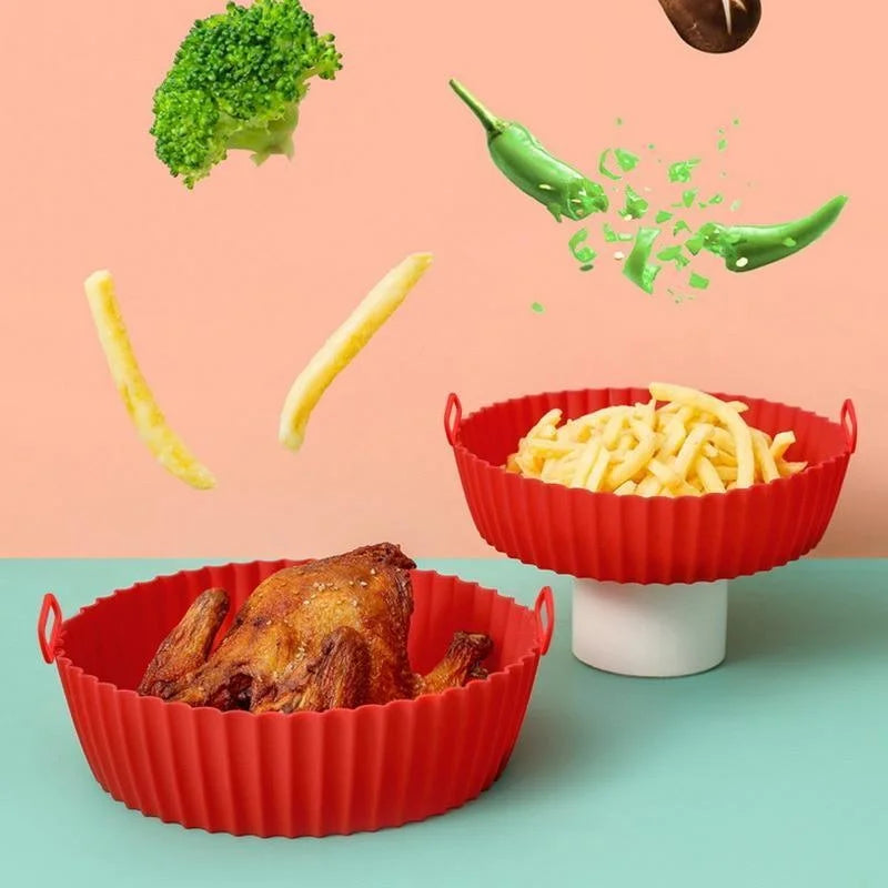 Air Fryer Silicone Liners Air Fryer Silicone Pot Reusable Silicone Air