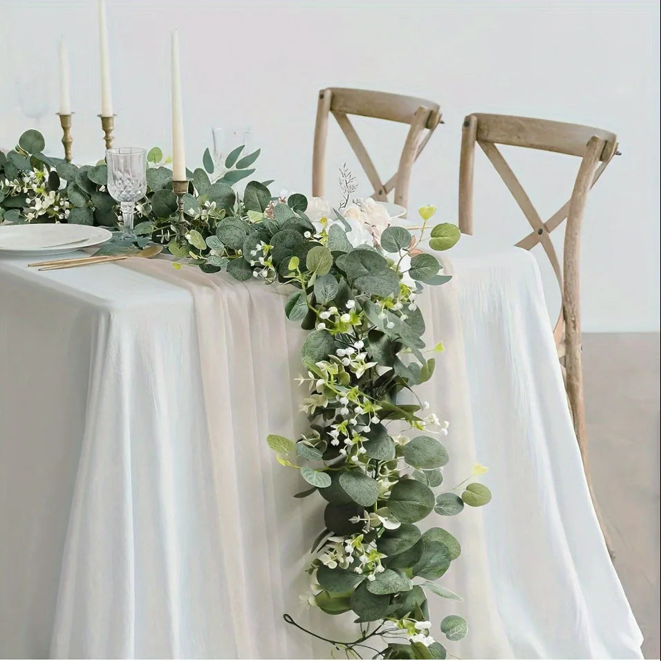 1pcArtificial Eucalyptus Leaves Greenery Garland Faux Plant Spring