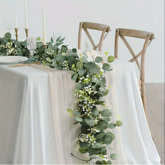 1pcArtificial Eucalyptus Leaves Greenery Garland Faux Plant Spring