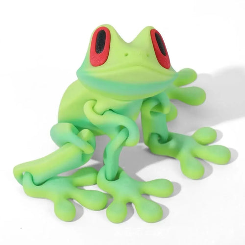 1pc 3D Printing Simulation Tree Frog Joint Movable Frog Ornaments