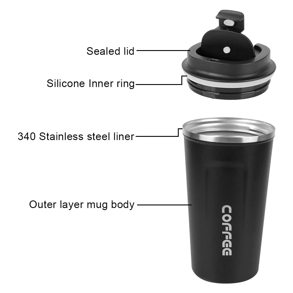 Thermo Cafe Coffee Mug Car Thermos Mug 380/510ML Leak_Proof Travel