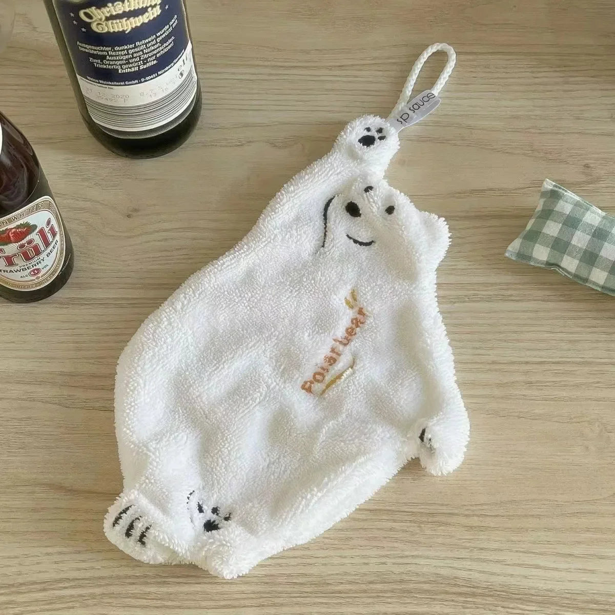 Polar Bear Hand Wiping Towel Super Absorbent Hanging Kitchen Towel