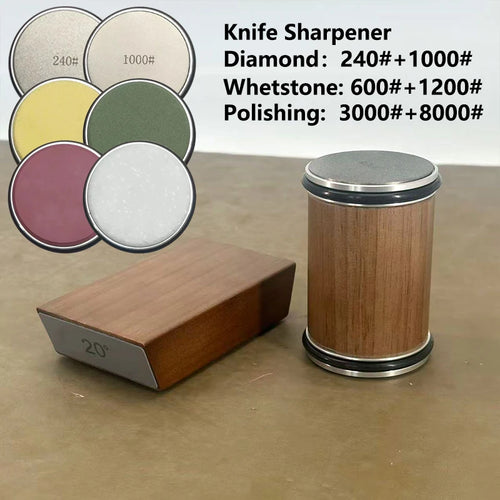 Rolling Knife Sharpener Magnetic Knife Holder Diamond Sharpening Stone