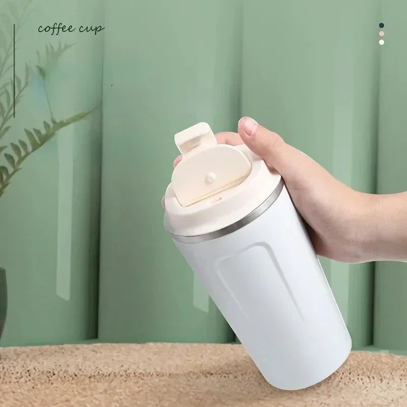 380/510ML Travel Stainless Steel Coffee Cup Thermal Mug Leak-Proof