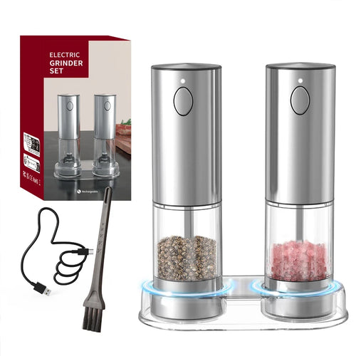 1/2pcs Automatic Pepper Grinder Salt And Pepper Grinder USB