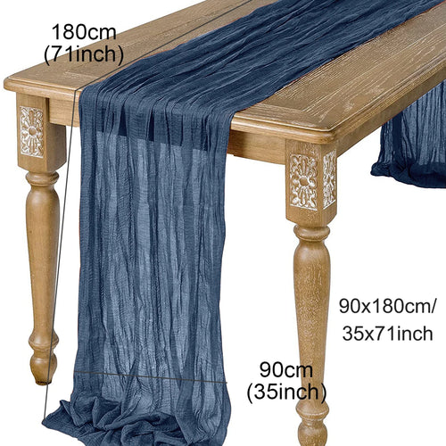 Semi-Sheer Gauze Table Runner Sage Cheesecloth Table Setting Dining