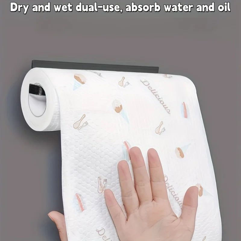 50 100pcs/roll Dishcloth Absorbent Thickened Kitchen Paper Dry Wet Use