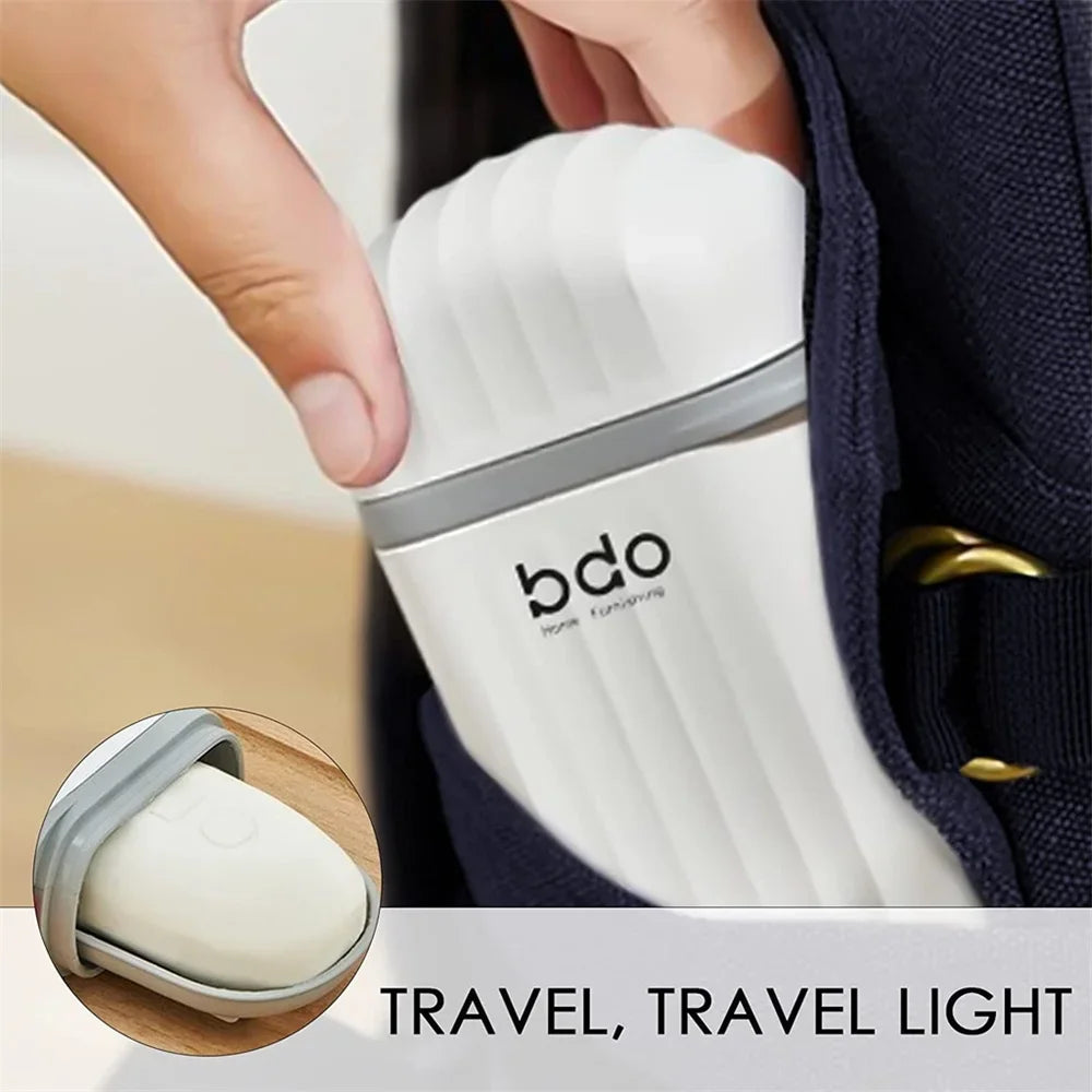 1Pc Portable Soap Dishes Sealed Storage Box Waterproof Travel Home