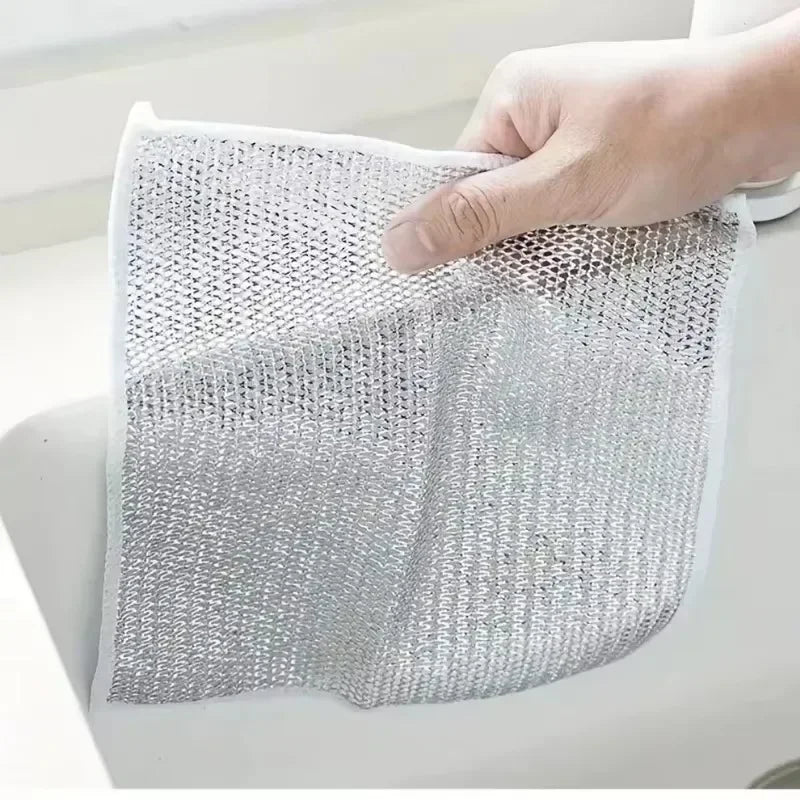 Thickened Steel Wire Cleaning Cloth Non-Scratch Double-layer Iron