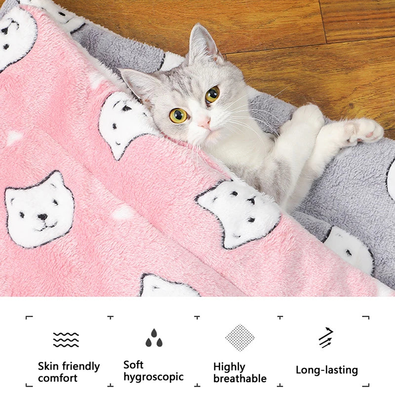 Thicken Cat Mat Breathable Flannel Cat Sleeping Mat Soft Dog Cushion