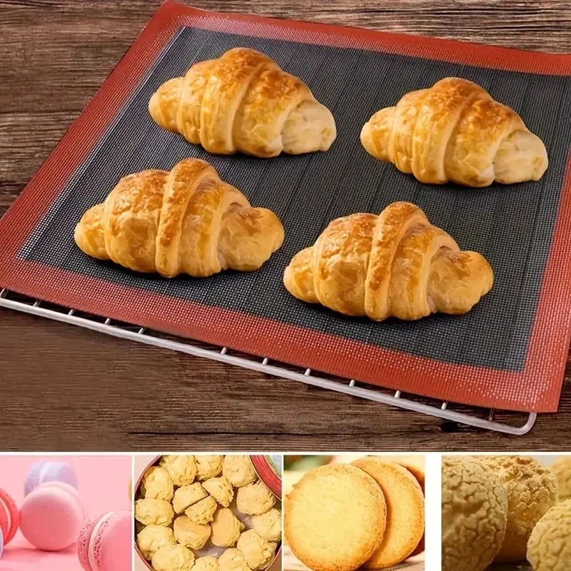 2pcs Non-stick Perforated Silicone Baking Mat-Oven Sheet Liner for