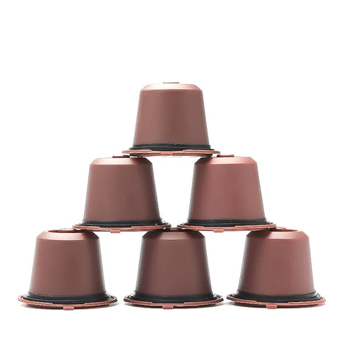 6PCS Refillable Reusable Nespresso Coffee Capsule Reutilisable