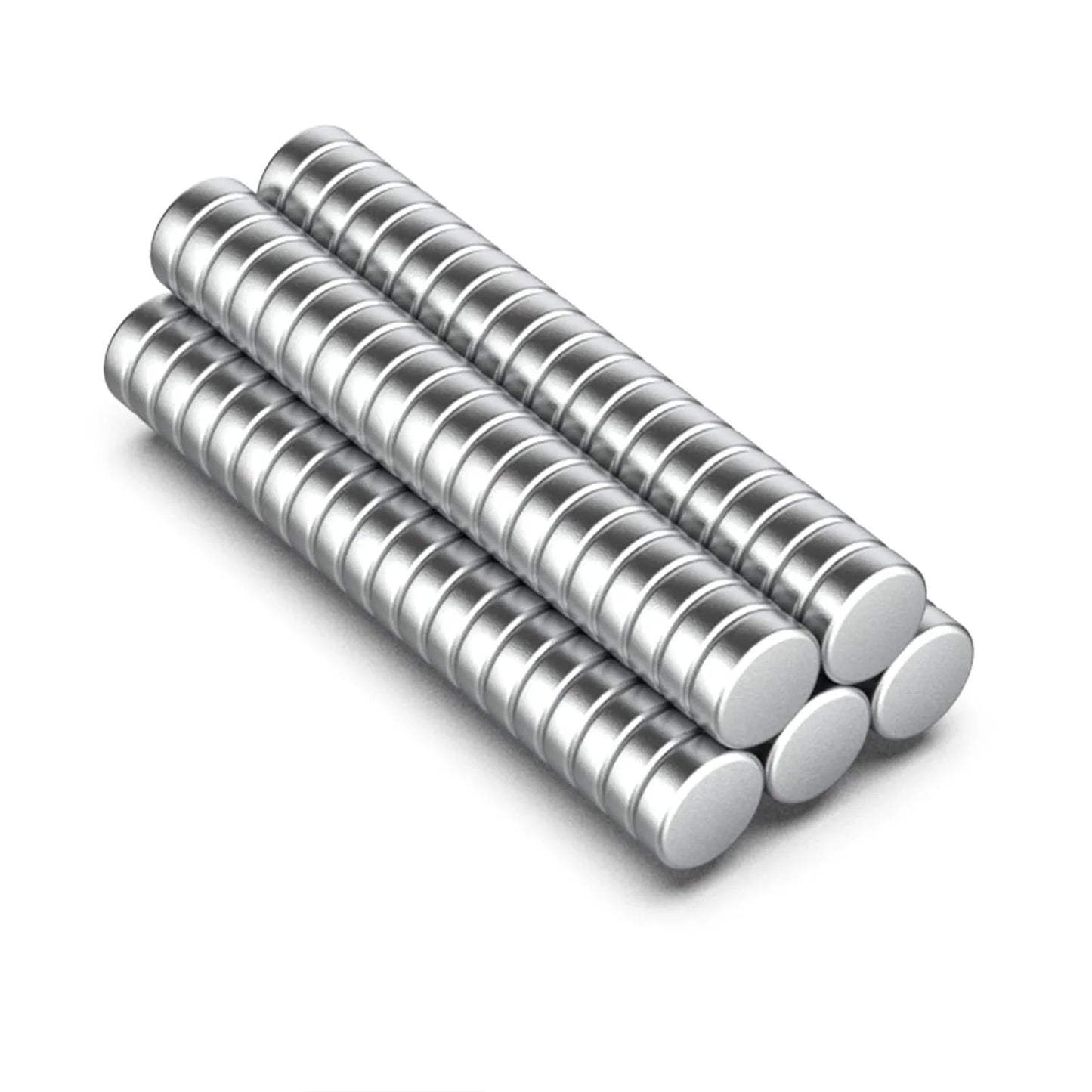 100 Piece 6x2mm Strong Round Magnets for Fridge, DIY, Building,