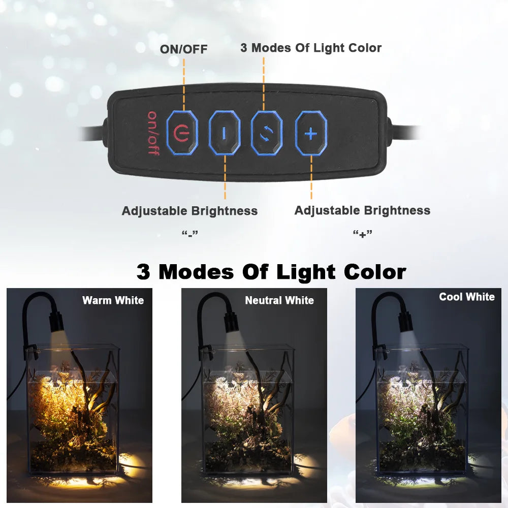USB Aquarium Light Lighting plants Grow Light Super Slim LED 3W