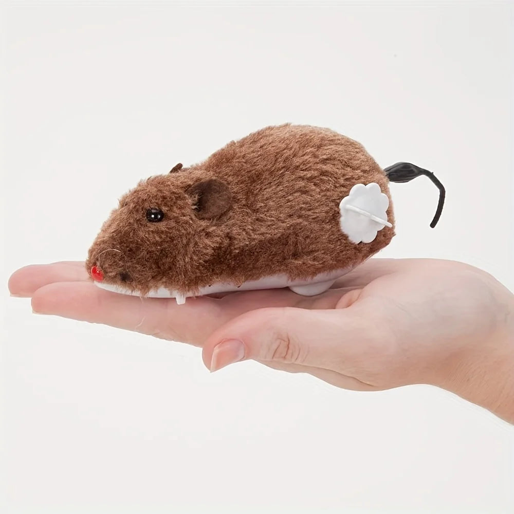 1/5pcs Fun and Interactive Plush Wind-Up Mouse Toy for Cats Dogs and