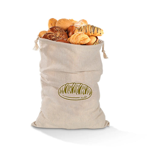 3 style Linen Bread Bags Reusable Drawstring Bag For Loaf Homemade