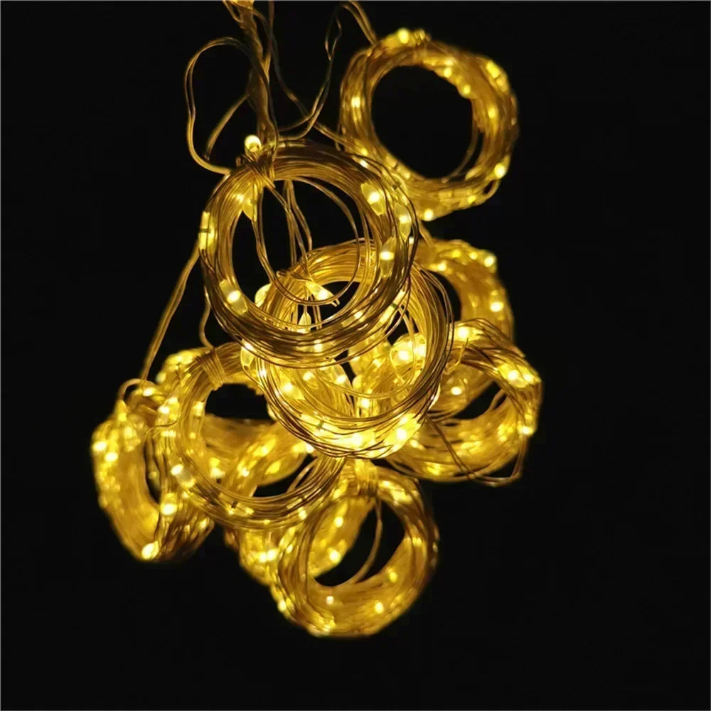 3/6M USB LED Curtain 8Modes Remote Control Lights Holiday Wedding