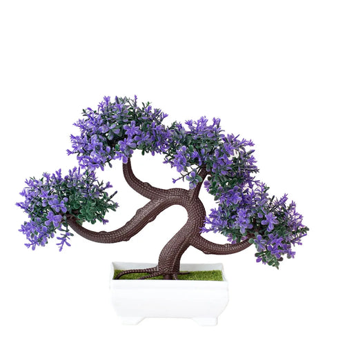 Artificial Plastic Plants Bonsai Small Tree Pot Fake Plant Potted