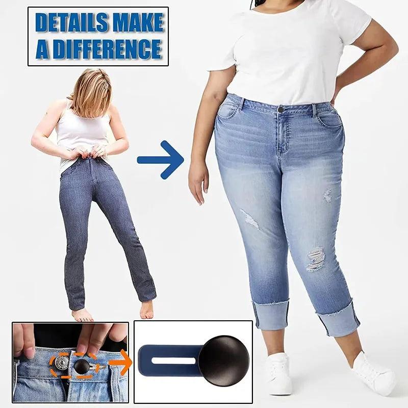 5pcs Button Extender For Pants Adjustable Waist Button Retractable