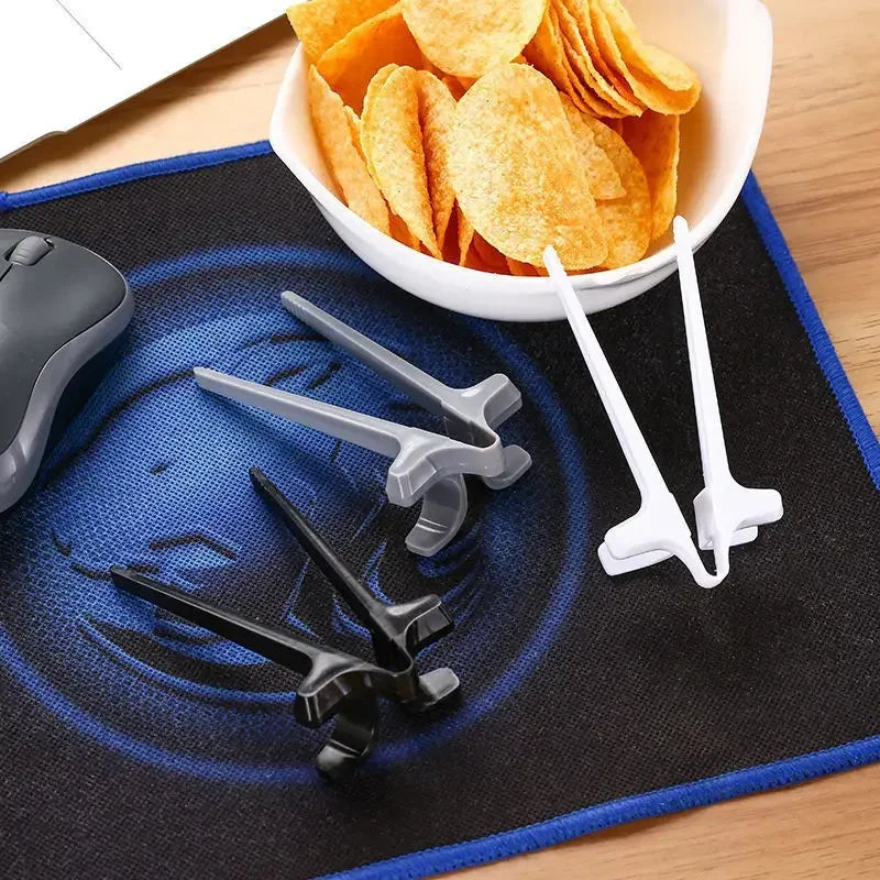 Finger Chopsticks for Gamer Gaming Snack Clips Plastic Chopstick Snack