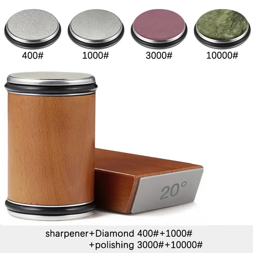 Rolling Knife Sharpener Magnetic Knife Holder Sharpening Stone 15/20
