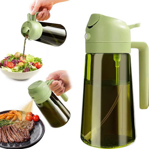 470ML/16oz Light-Blocking Dark Oil Sprayer for Cooking 2 in 1 Olive