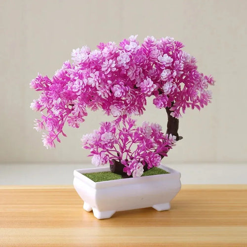 Artificial Plants Bonsai Simulated Tree Potted Plants Fake Flowers
