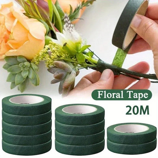 20m Floriculture Tape Self-adhesive Bouquet Floral Stem Paper Tape