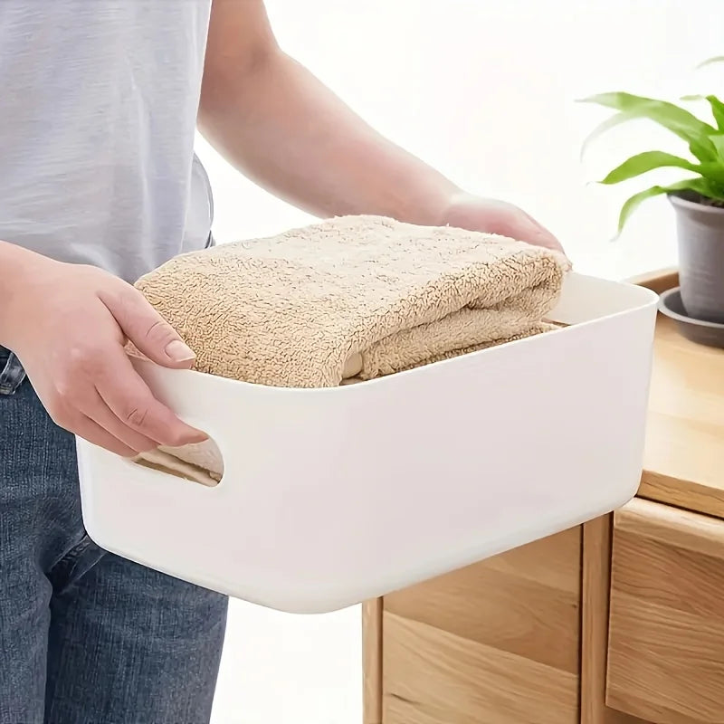 5pcs Stackable Storage Box Set,Rectangular Plastic Organizer