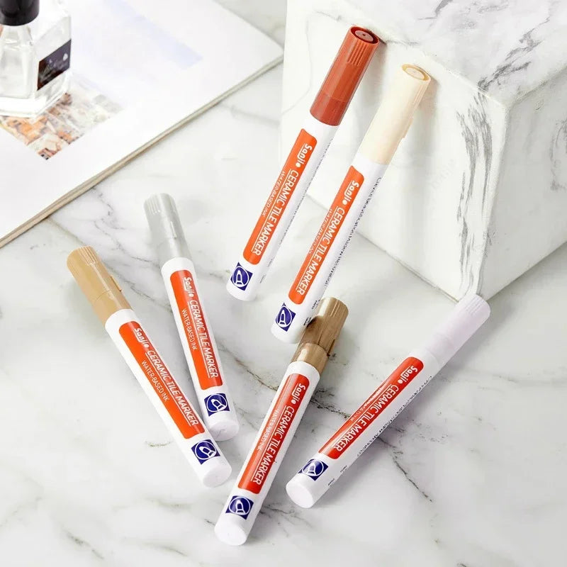 White Waterproof Tile Marker Grout Pen Wall Seam Repair Tool for