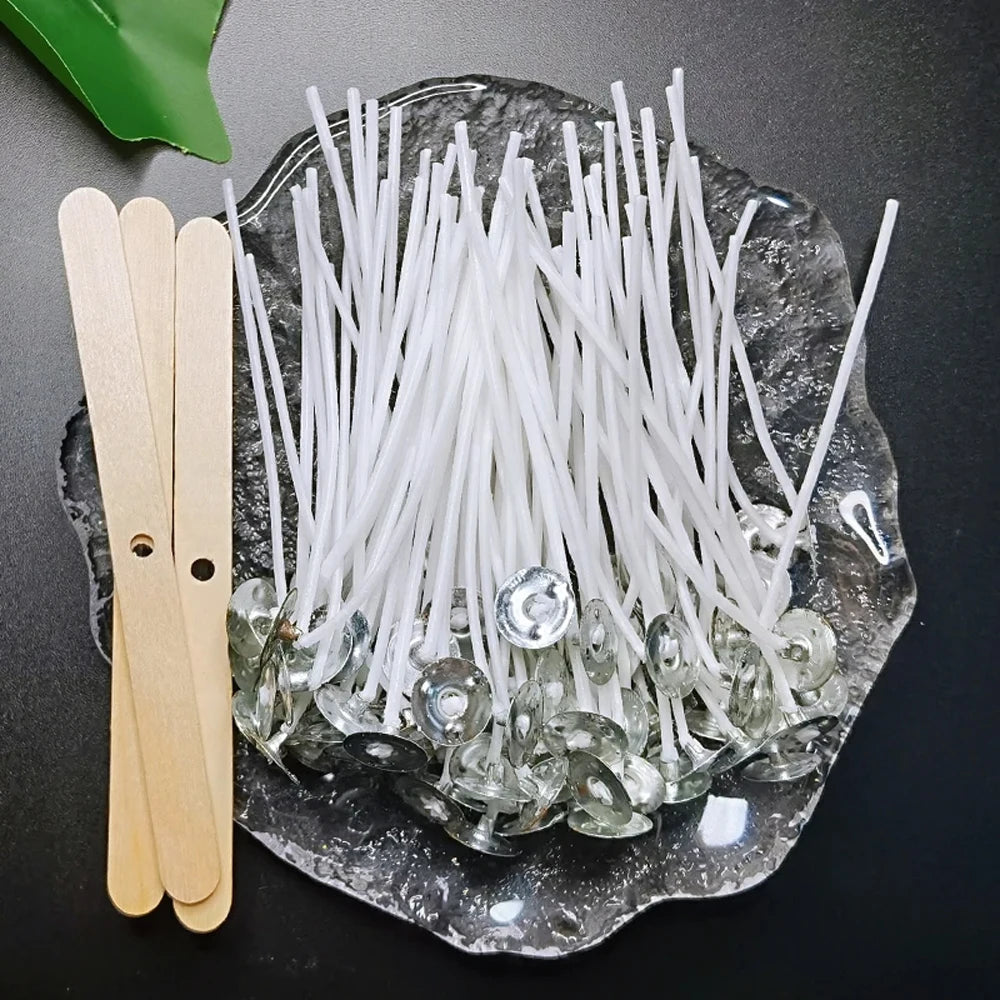 Multiple Sizes Waxed Cotton Thread Candle Wick 100pcs/set Smokeless