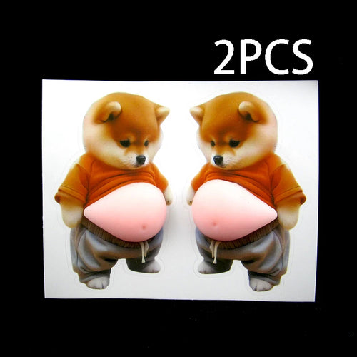 3D Shiba Inu Stickers – Cute Orange Apparel Shiba Inu Stickers, 3D