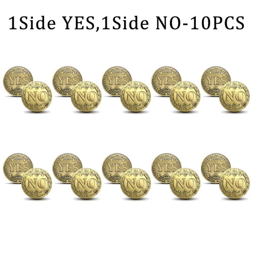 YES NO Decision Coins Magic Coin Collections Good Luck Vintage Antique