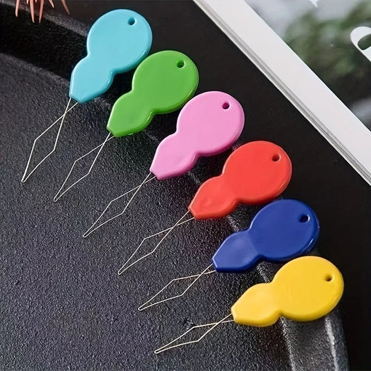 2/5/10pcs plastic needle thread - easy threading for hand sewing,