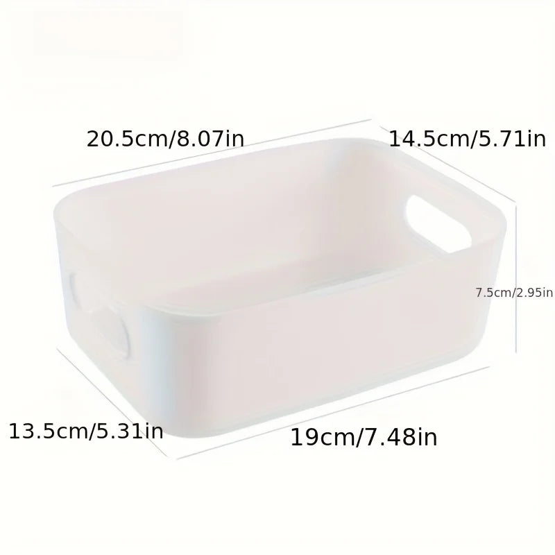5pcs Stackable Storage Box Set,Rectangular Plastic Organizer