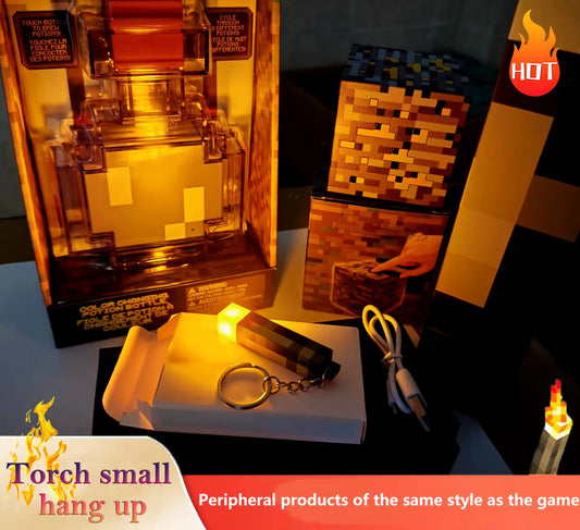 MC Game Mini Torch Flashlight LED Light USB Rechargeable Torch