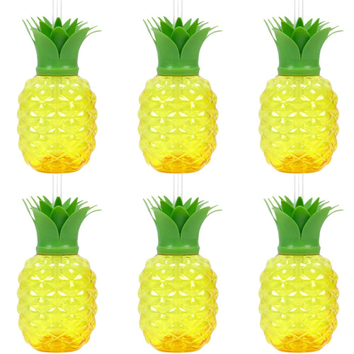 6/10pcs Hawaiian Summer Pineapple Coconut Drinking Cups Strawberry