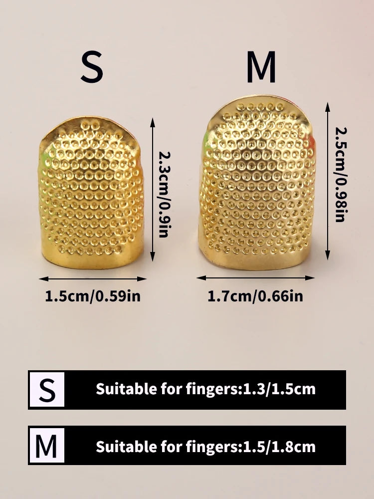 2PCS vintage adjustable thimble hand sewing thimble ring home non-slip