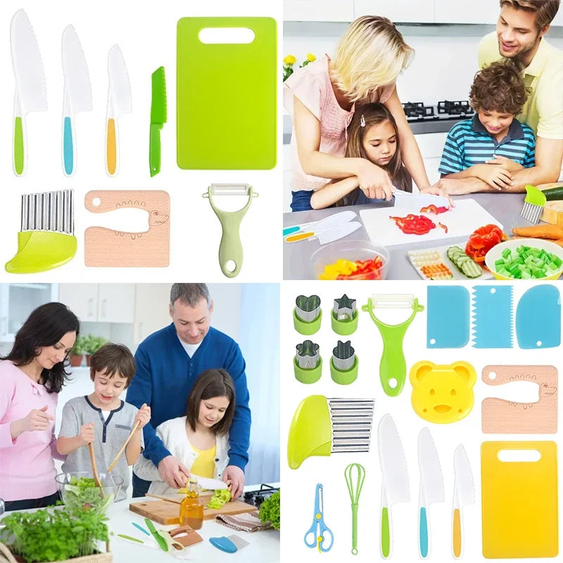 Kids Cooking Cutter Set Kids Knife Toddler Cutter Plastic Cake Fruit