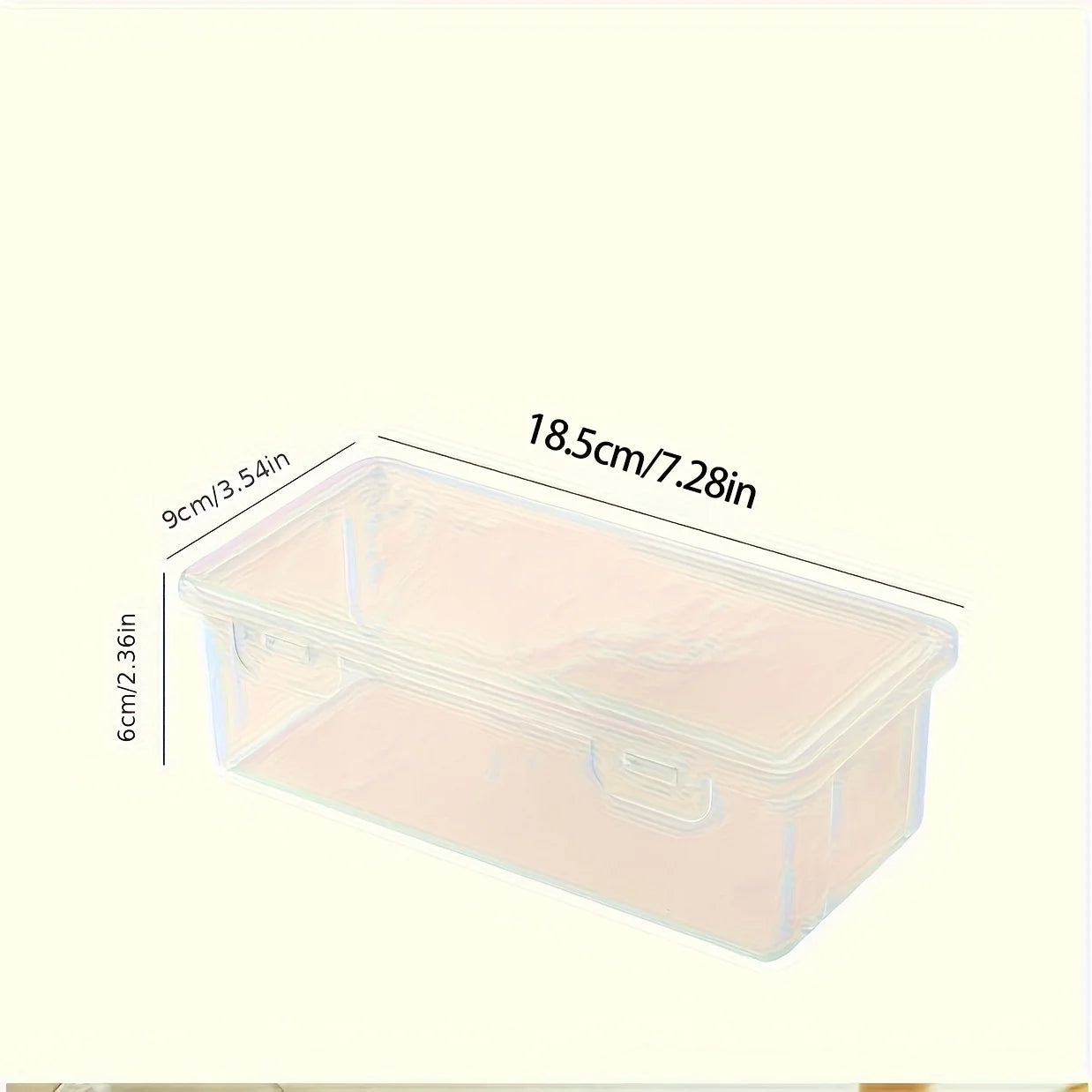 1/4pcs Large Clear Plastic Storage Boxes with Hinged Lids Ideal for