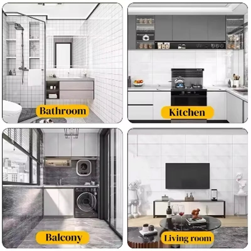 1 Roll Marble Thick Foam Imitation Tile Self-Adhesive Wallpaper