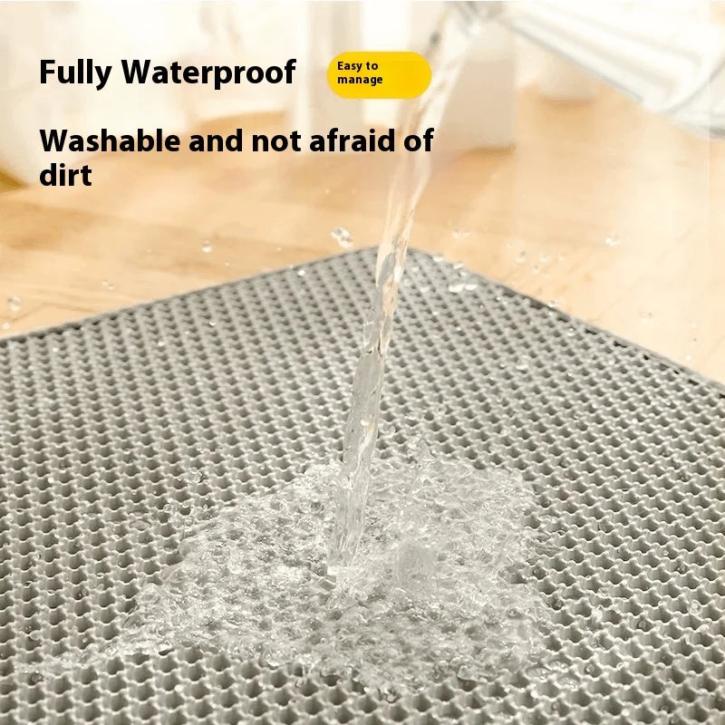 Double Layer Cat Litter Traymat Extra Large Size Sand Control Non-Slip