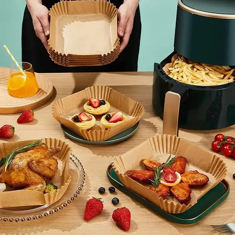 Air Fryer Paper Oven Paper Disposable Send Brush Non-Stick Airfryer