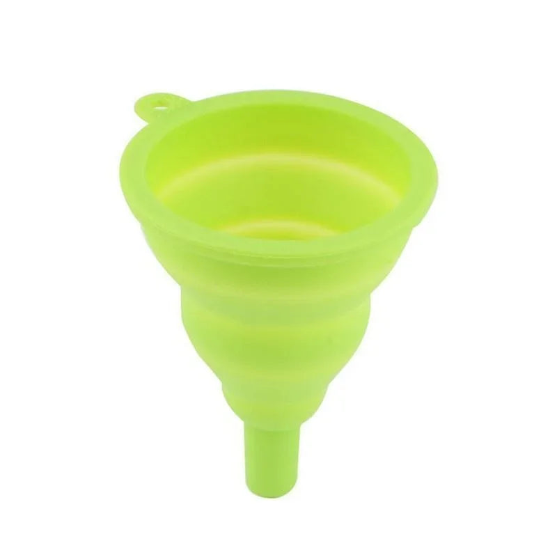1pc Mini Silicone Gel Foldable Collapsible Style Funnel Hopper Kitchen