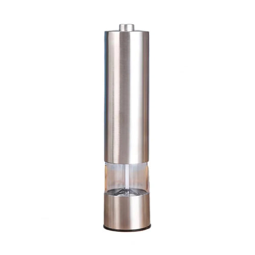 Electric Salt Pepper Grinder Set Stainless Steel One Handed Operation