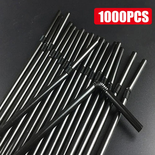 50-1000Pcs Drinking Straws Colorful & Black rietjes Flexible Wedding