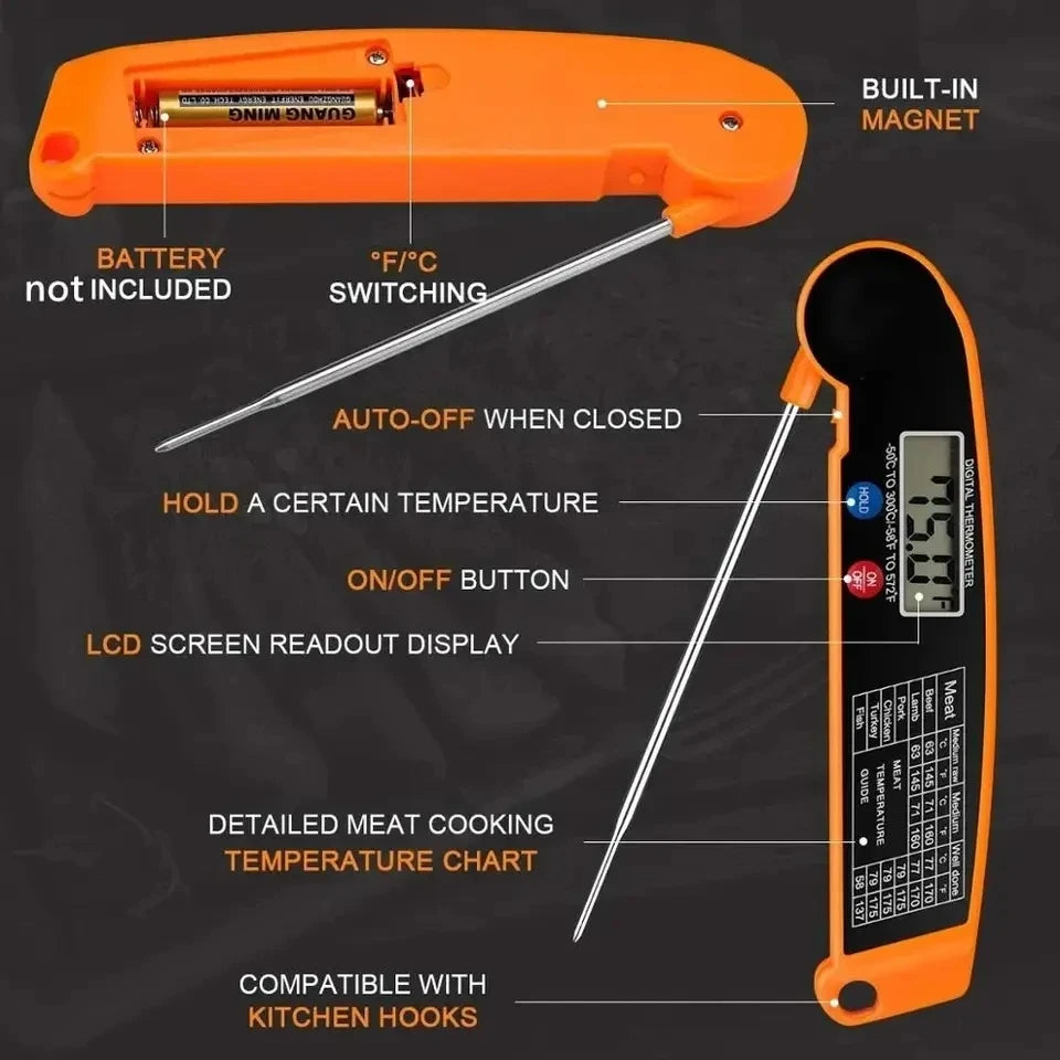 Digital Kitchen Food Meat Thermometer Digital Instant Read With High