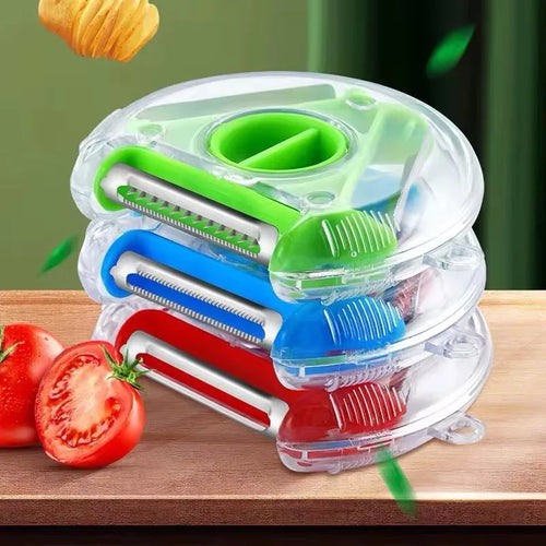 1/3Pcs 3 In 1 Multifunctional Peeler Magic Trio Peeler Set Slicer