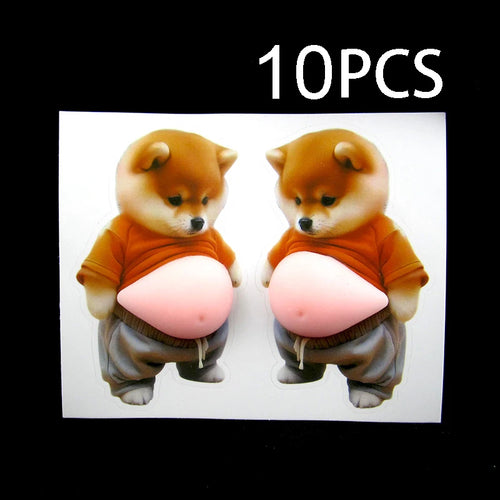 3D Shiba Inu Stickers – Cute Orange Apparel Shiba Inu Stickers, 3D